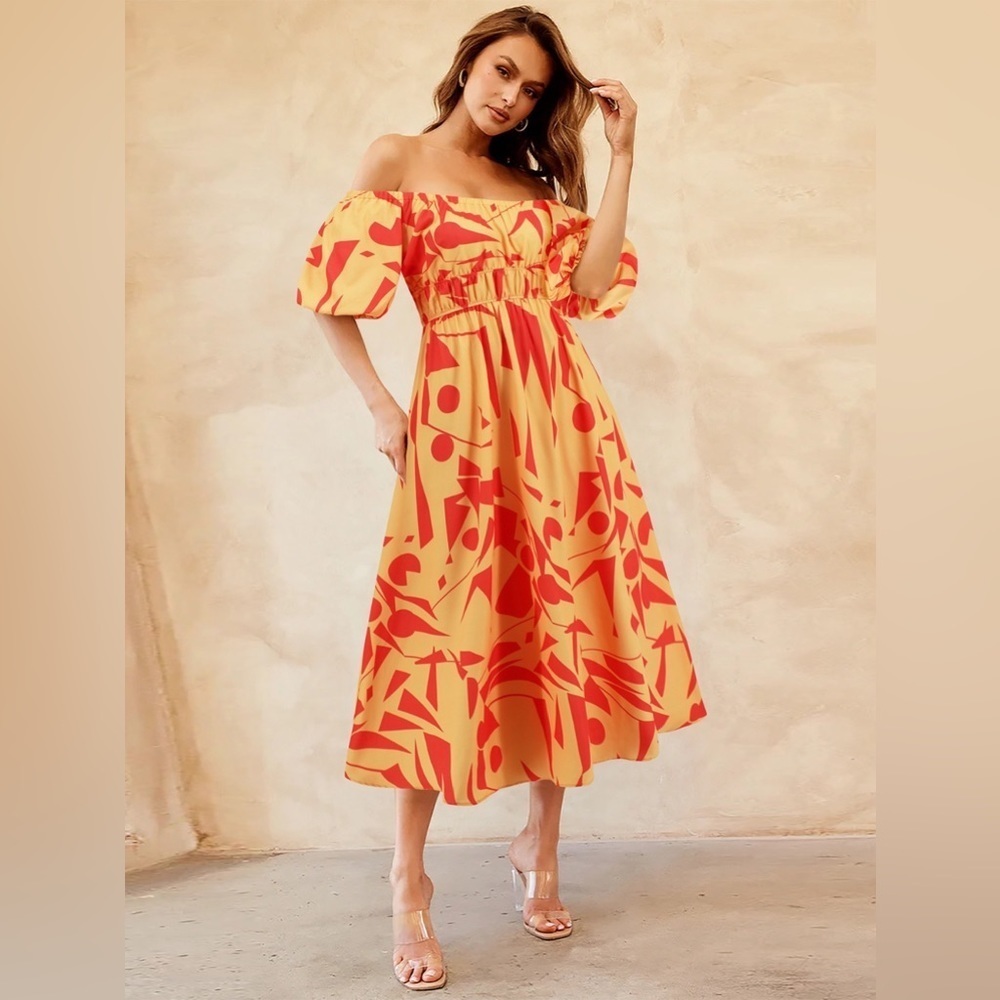 Tropical Hideaway Maxi Floral Off The Shoulder Dress